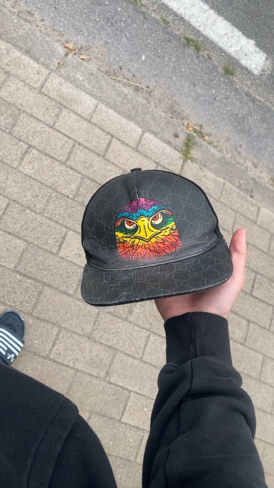 Echte gucci pet, Ophalen of Verzenden, Zo goed als nieuw, 58 of 59 cm (L, 7¼ of ⅜ inch), Pet