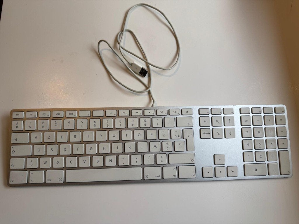 toetsenbord Apple, Ophalen, Ergonomisch, Azerty, Zo goed als nieuw