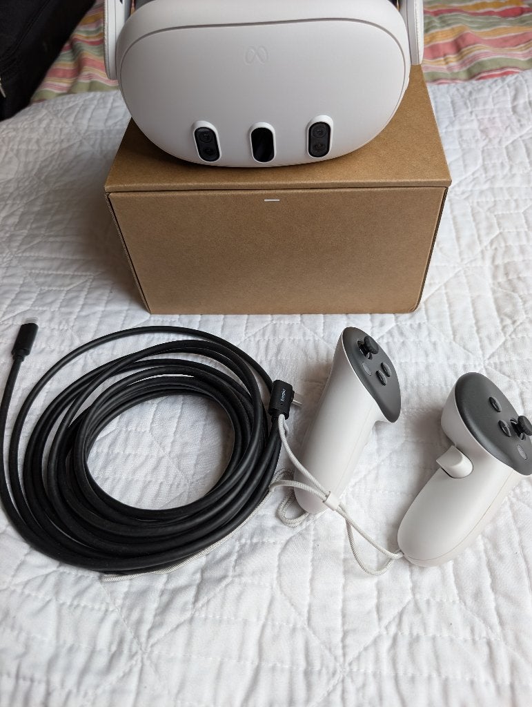 Meta Quest 3 512GB (5x gebruikt) + Link Cable 5m, Ophalen, Zo goed als nieuw, VR-bril, Overige platformen