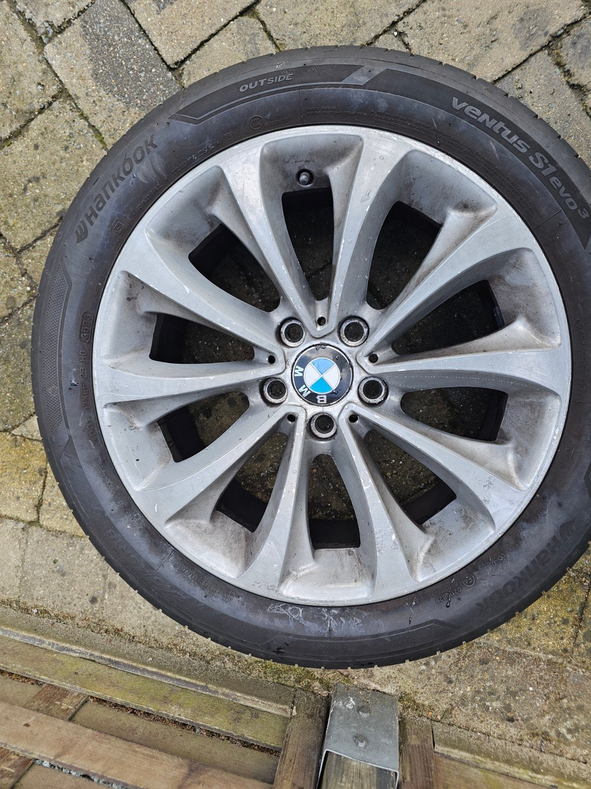 Lot de roues BMW 245/45R18 18" avec pneus, Autos : Pièces & Accessoires, Pneus & Jantes, Enlèvement, Pneu(s)