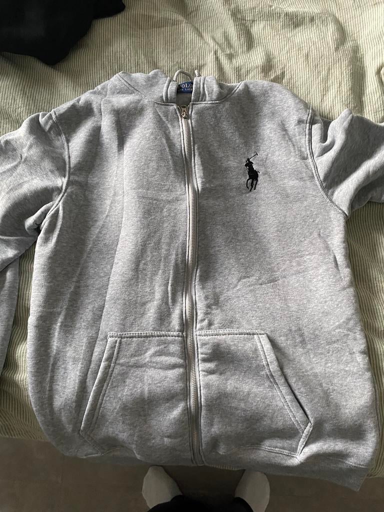 Ralph Lauren hoodie gray, Ophalen of Verzenden, Zo goed als nieuw, Maat 38/40 (M), Grijs