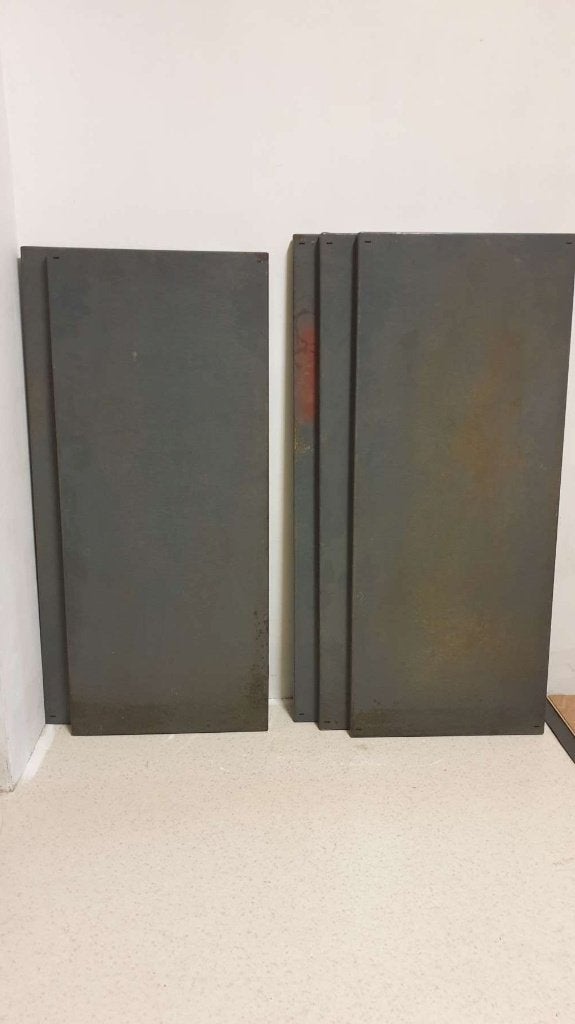 5 stalen schabben, 2 maten, goede staat, Doe-het-zelf en Bouw, Ophalen
