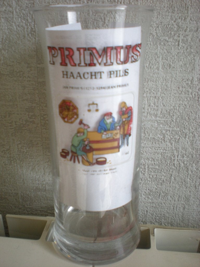 PRIMUS Haacht Pils Jan Primus, Verzamelen, Biermerken, Gebruikt, Glas of Glazen, Ophalen of Verzenden