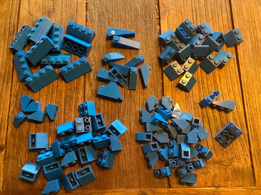 Lego slopes blauw 94 stuks / 714-15, Ophalen of Verzenden, Zo goed als nieuw, Losse stenen, Lego