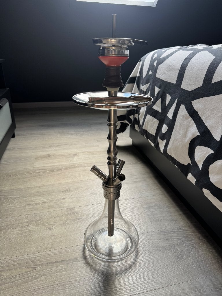 Chicha Skull Hookah Terror inox + allume-charbon électrique, Enlèvement ou Envoi, Utilisé