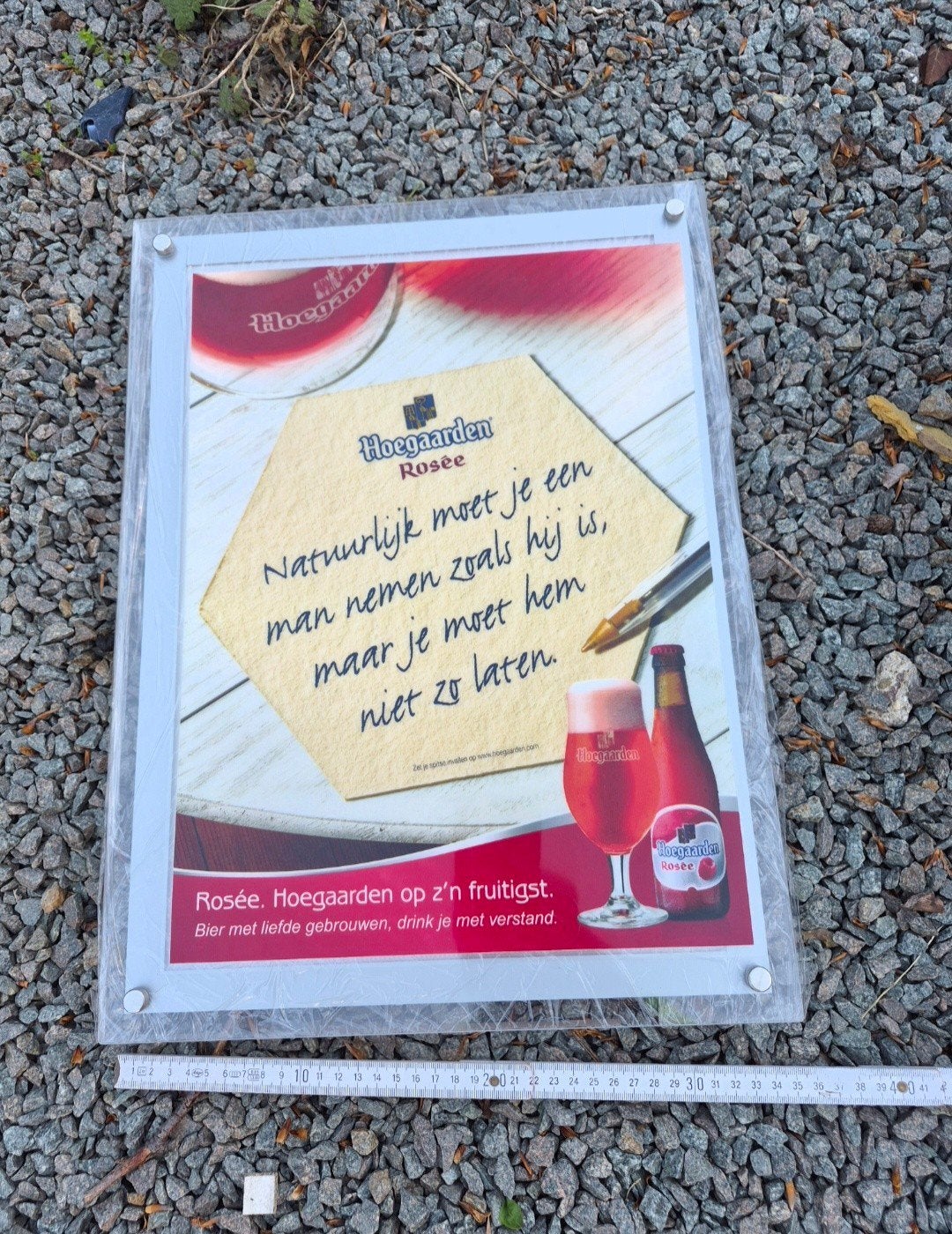 Hoegaarden Rosée lichtbord – nieuw, Enlèvement, Neuf, Panneau, Plaque ou Plaquette publicitaire, Autres marques