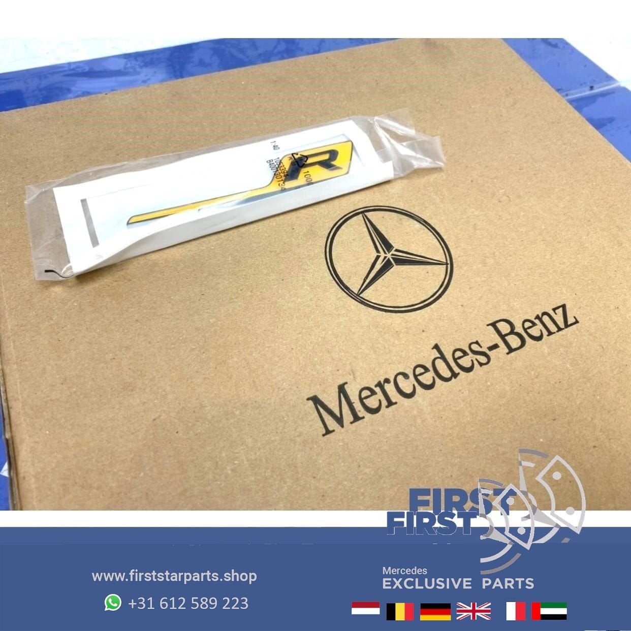 W190 C190 W290 X290 GT AMG R LOGO GEEL GTC GTS GTR 190 GELE, Auto-onderdelen, Gebruikt, -, Ophalen of Verzenden, -