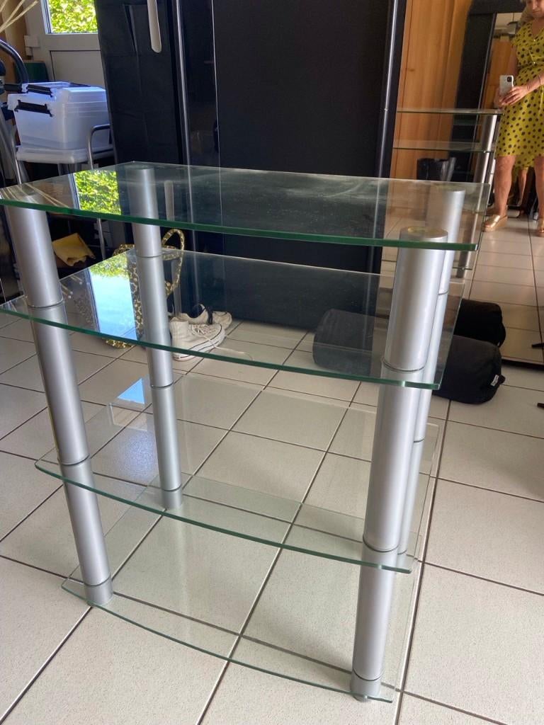 Bijzettafel, Ophalen, 60 cm of meer, Rechthoekig, Glas