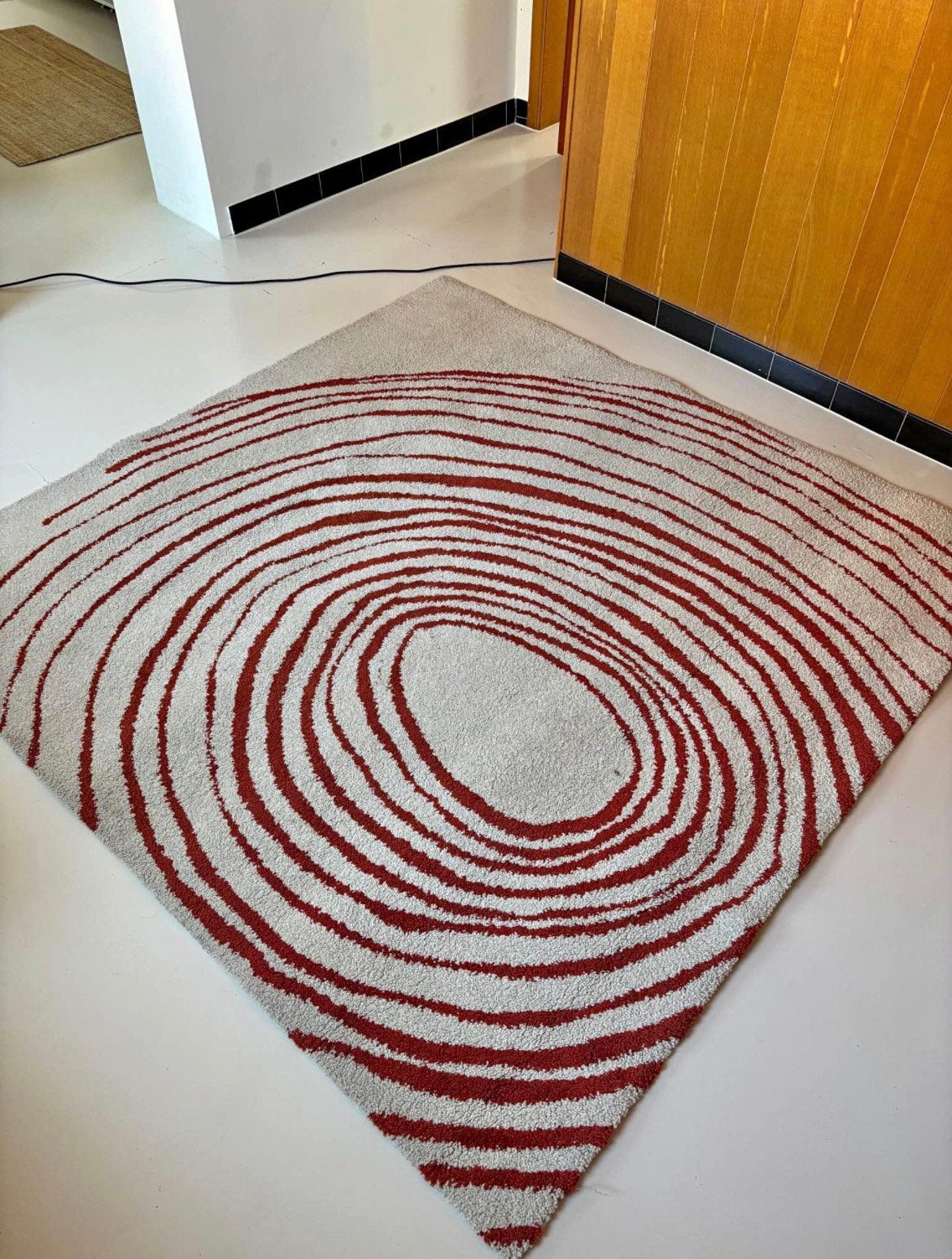 Vloerkleed (vintage), Huis en Inrichting, Stoffering | Tapijten en Vloerkleden, Ophalen, Zo goed als nieuw, Crème