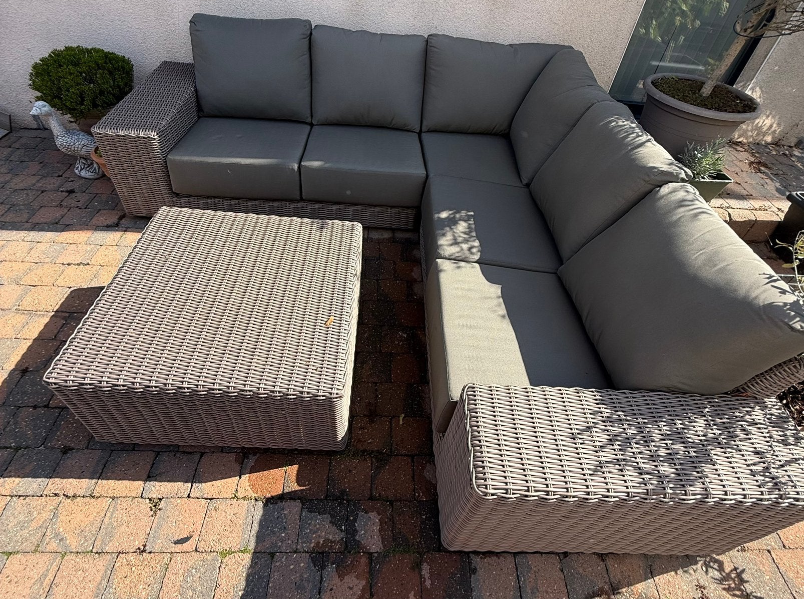 Loungeset wicker, Enlèvement, Comme neuf, Osier, Sets de jardin