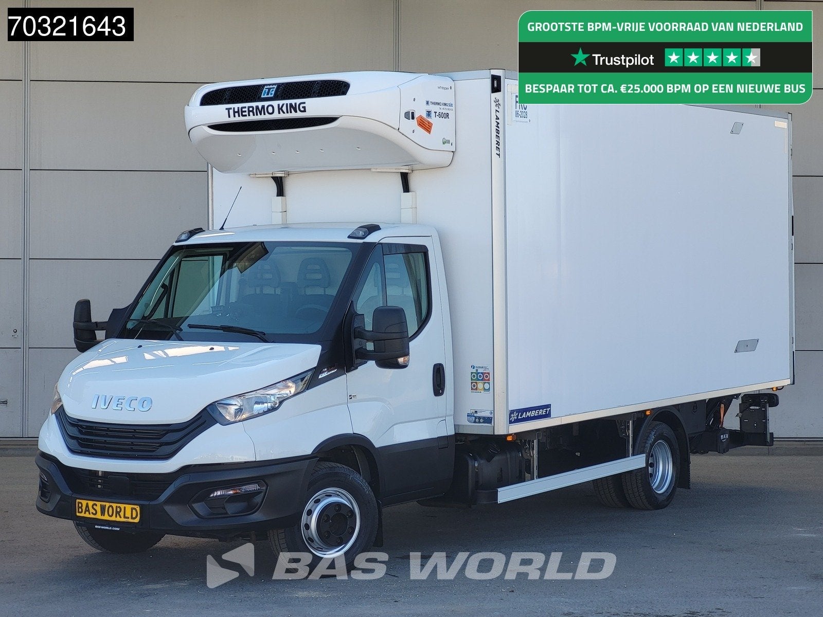Iveco Daily 72C21 Lamberet LBW 12 Palets Thermo King T-600R, Stof, Gebruikt, Euro 6, 4 cilinders