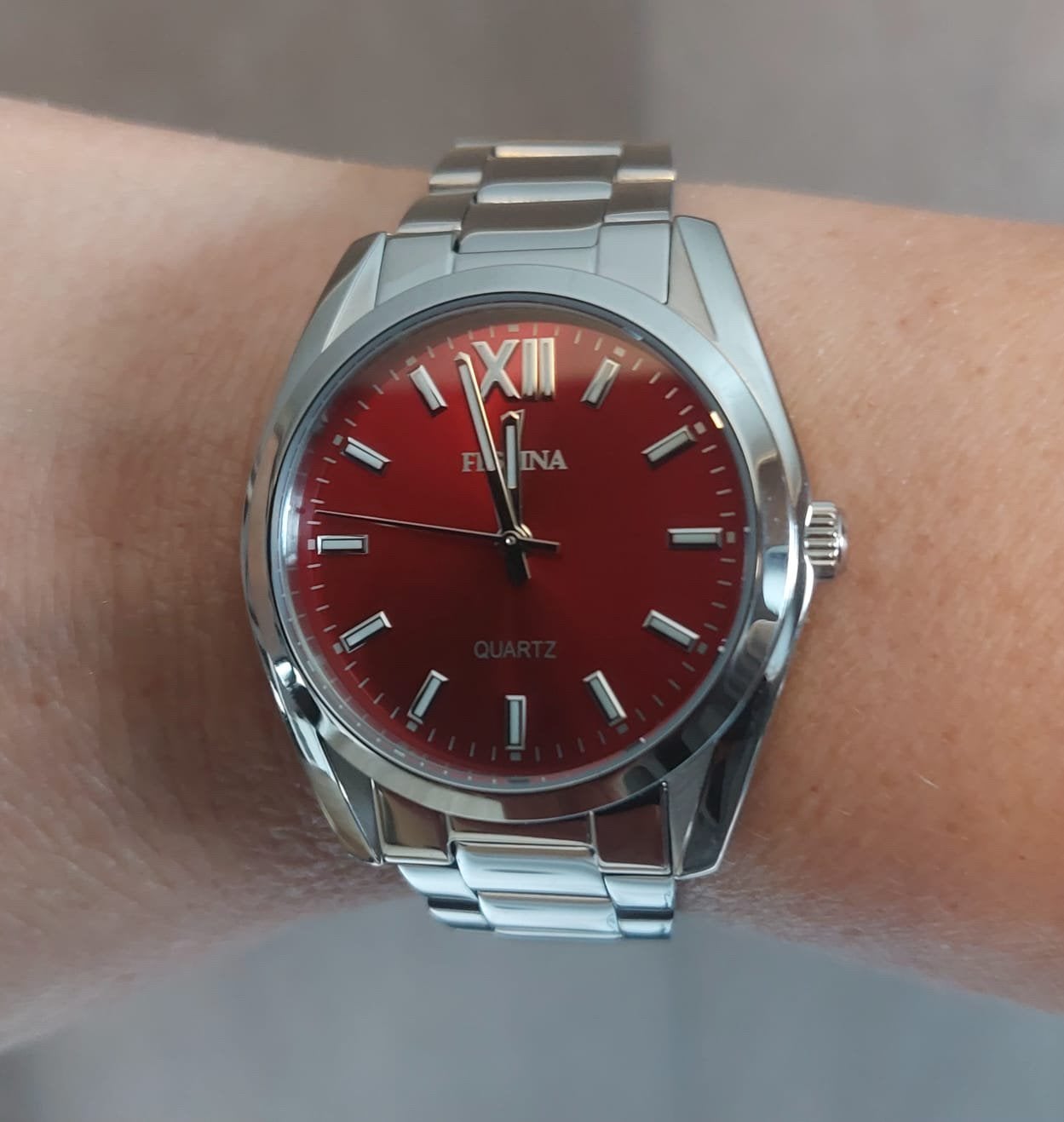 Montre Festina, Enlèvement, Comme neuf, Acier, Acier