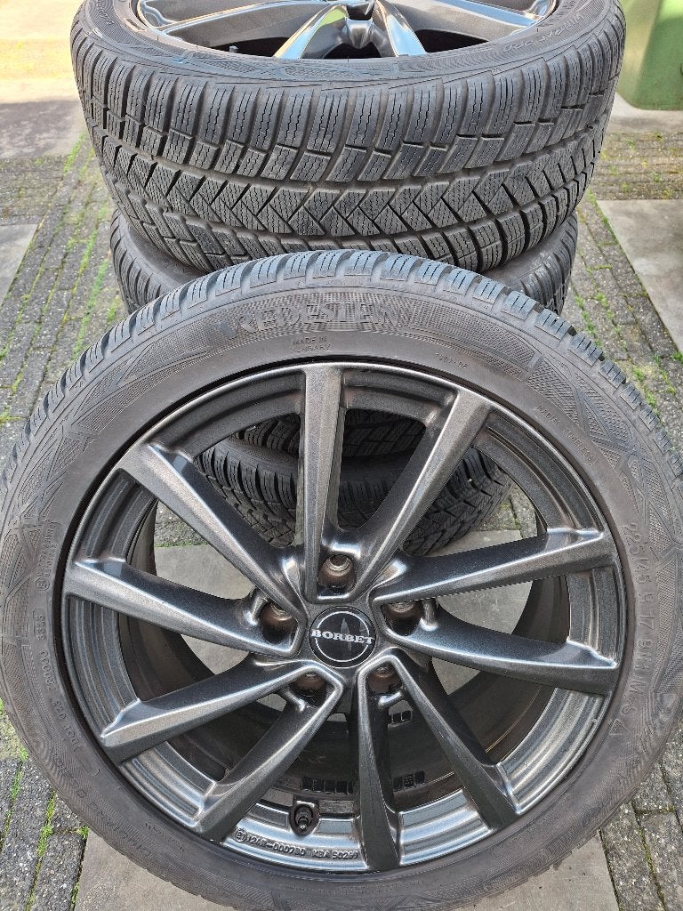 17 inch borbet golf 5 6 7 r-line gti gte gtd caddy 5x112, Pneus et Jantes, Pneus hiver, Véhicule de tourisme, 17 pouces