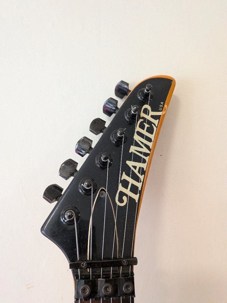 Hamer USA Chaparral Sustainiac 1989–Floyd Rose–Case–Afgestel, Ophalen of Verzenden, Gebruikt, Solid body, Overige merken