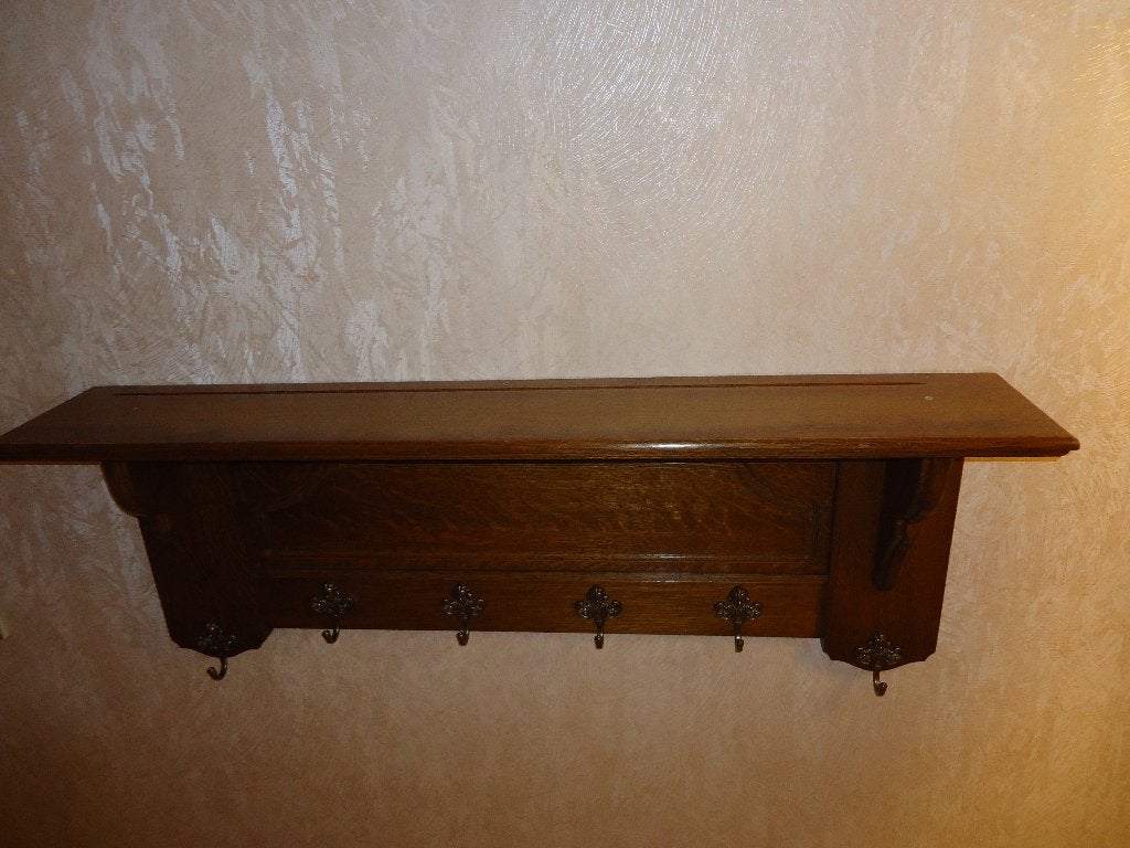 A vendre porte manteau mural ancien en bois, Enlèvement, Comme neuf, Bois, Moins de 100 cm