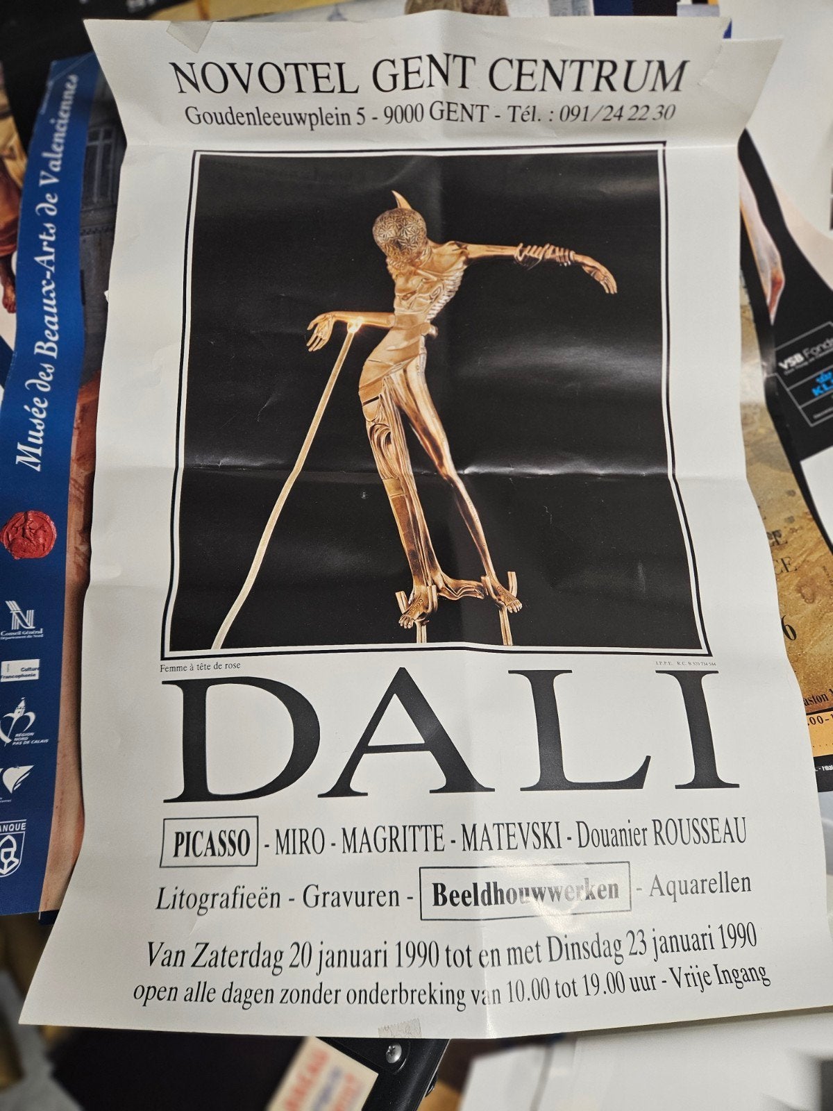 Affiche Dali Gent 1990, Verzamelen, Ophalen of Verzenden