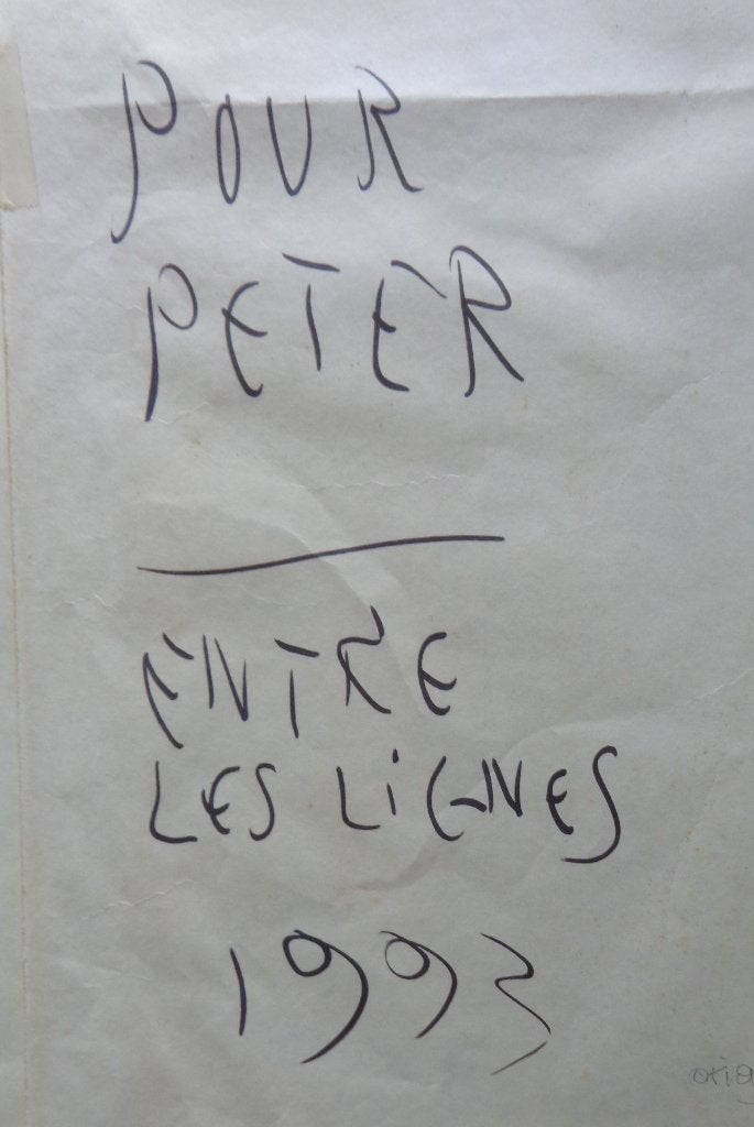 PIERRE ALECHINSKY / ENTRE LES LIGNES / HANDSCHRIFT / 72x54cm, Antiek en Kunst, Kunst | Schilderijen | Modern, Overig onderwerp