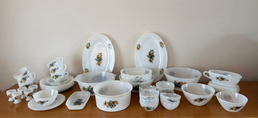 Vintage servies Arcopal Fruits de France, Ophalen