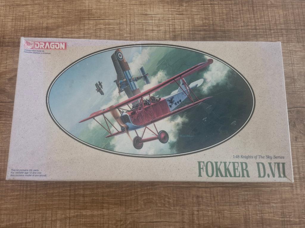 Dragon 1/48 Fokker D.VII, Overige merken, Gebruikt, Ophalen of Verzenden, Groter dan 1:72
