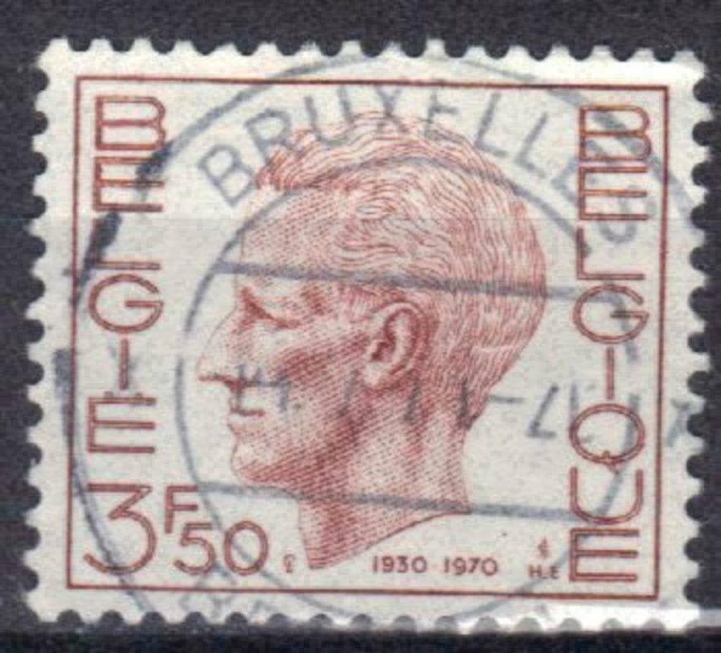 Belgique 1970 - Yvert/OBP 1543 - Roi Baudouin - 3,50 (ST), Envoi, Affranchi, Oblitéré, Chefs d'Etat