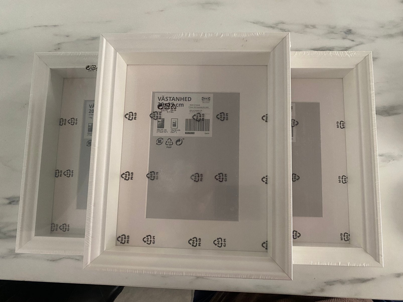 3 fotokaders, Huis en Inrichting, Woonaccessoires | Lijsten, Met passe-partout, Nieuw, Ophalen of Verzenden, Fotolijst