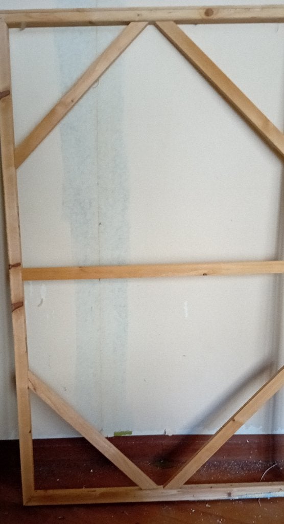 Grand chassis en bois pour toile de 152 x 91 cm, Enlèvement, Utilisé, Toile