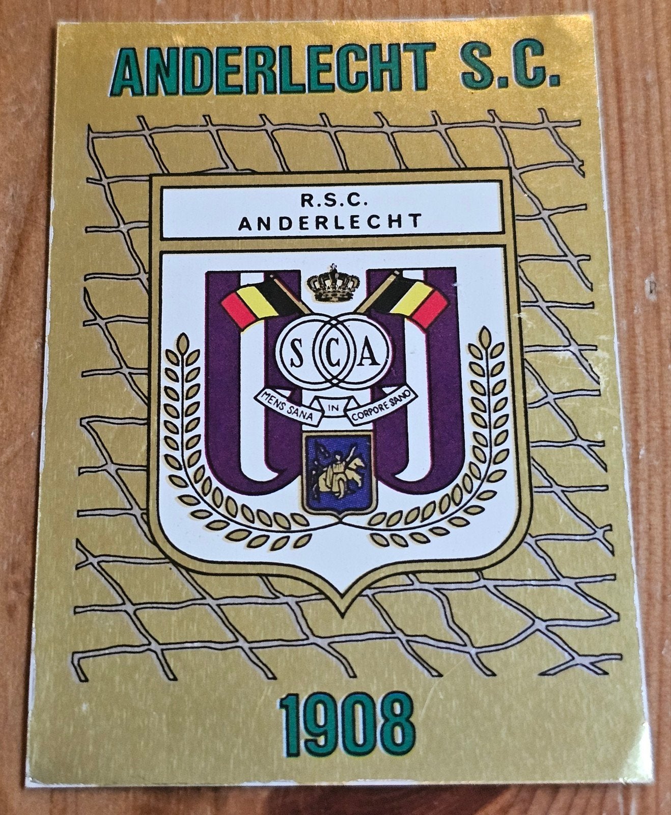 Panini Football 86 #1 Badge Anderlecht SC Voetbal!, Ophalen of Verzenden, Zo goed als nieuw, Plaatje