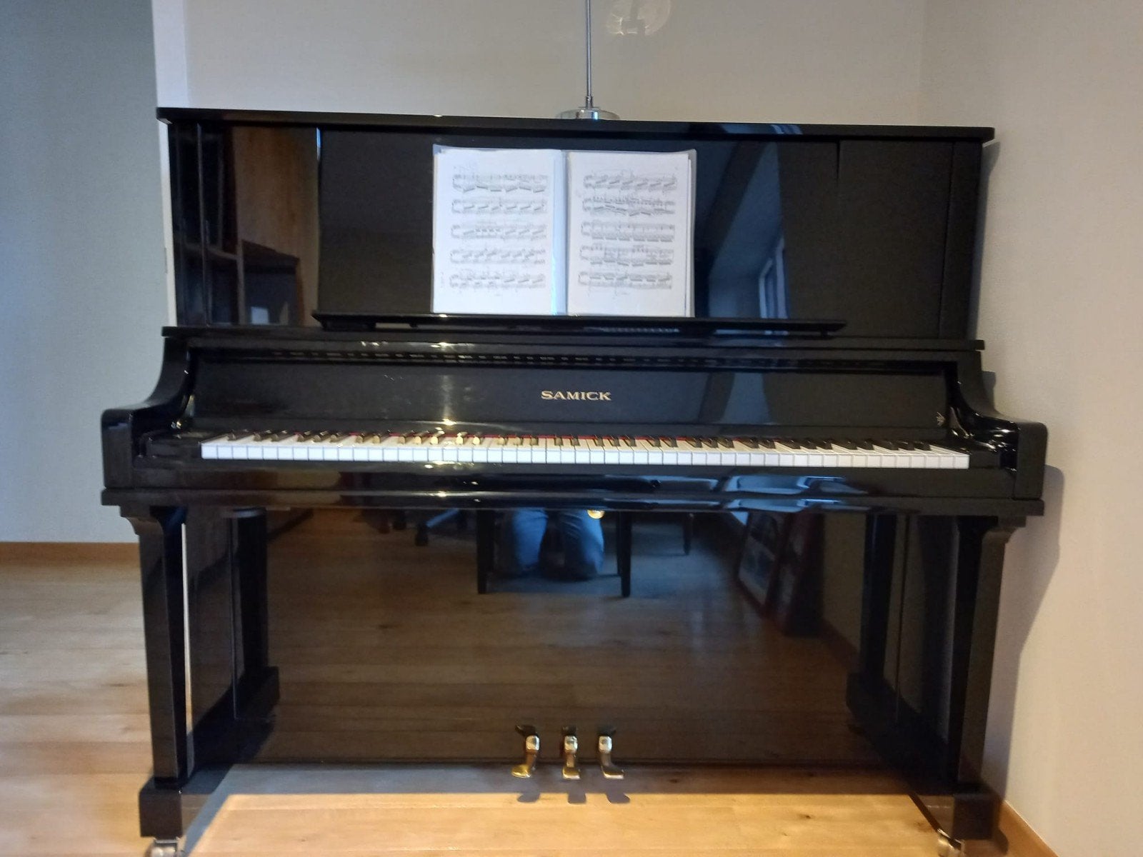 Excellent piano droit SAMICK WSU131, Musique & Instruments, Pianos, Enlèvement, Noir, Piano