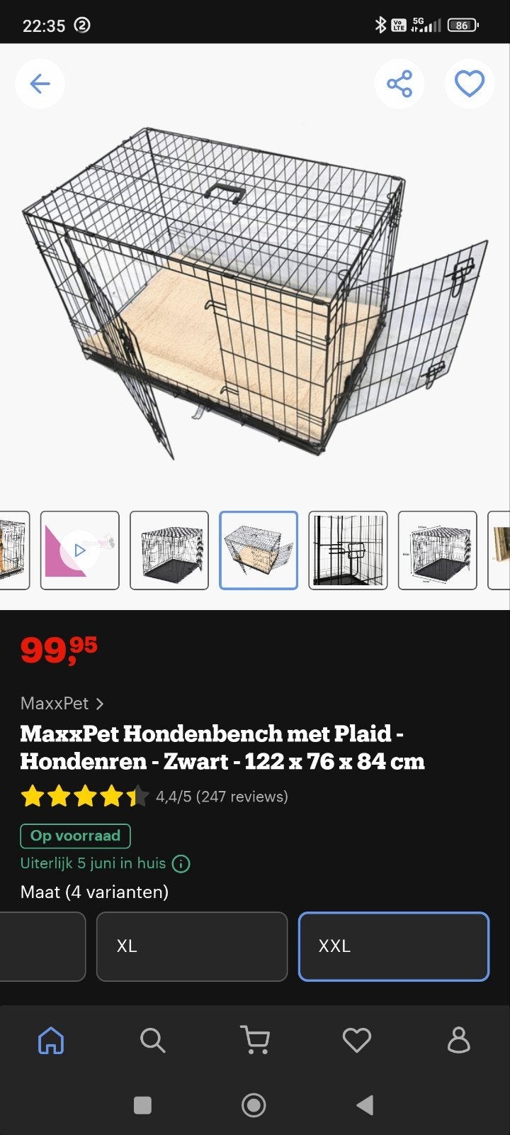 Splinternieuwe plooibare hondenbench, Animaux & Accessoires, Enlèvement