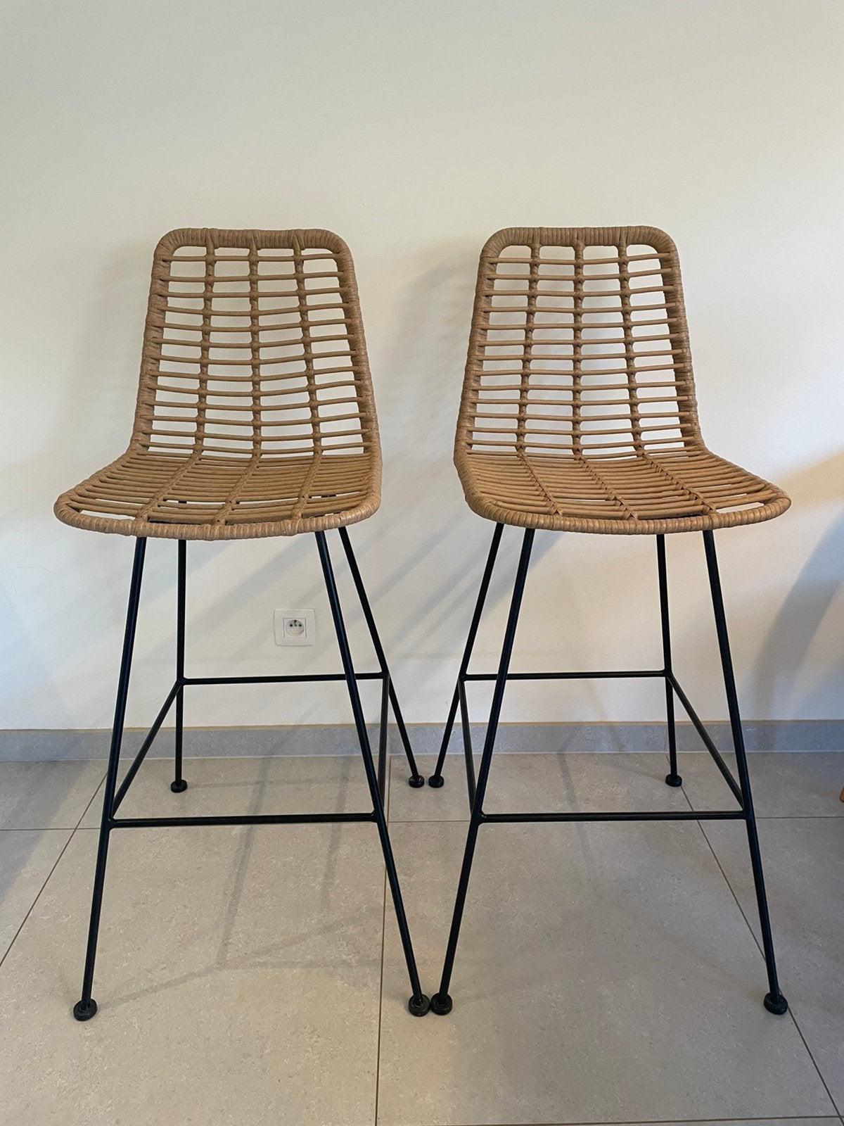 Barstoelen westwing (polyrotan costa), Ophalen, Zo goed als nieuw
