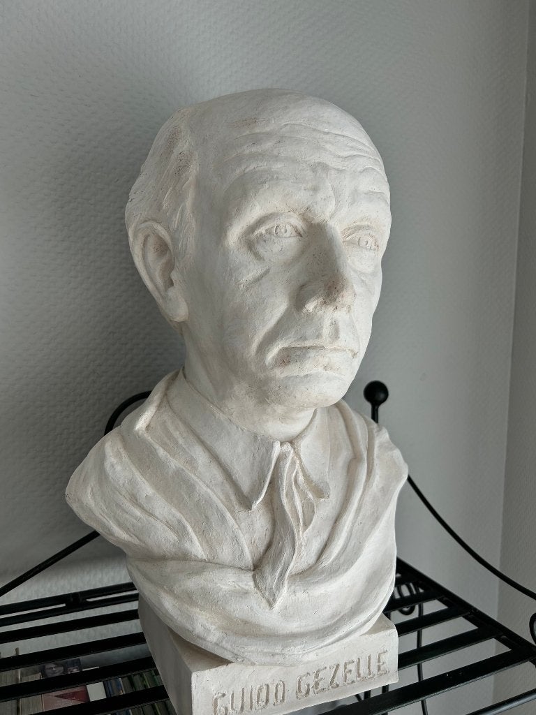 KERAMIEK buste GUIDO GEZELLE, Antiek en Kunst, Overige onderwerpen, Buste, Handgemaakt, Ophalen of Verzenden
