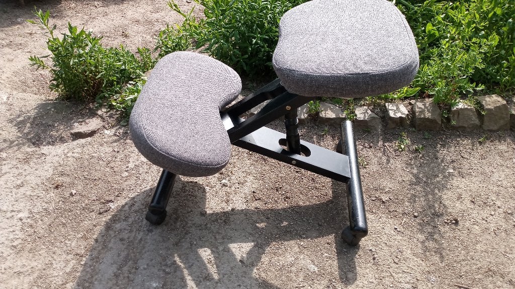 Chaise ergonomique posturale vintage, avec roulettes, Gris, Enlèvement, Utilisé, Chaise de bureau