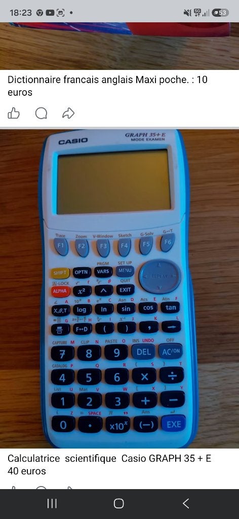 Calculatrice, Divers, Calculatrices, Enlèvement ou Envoi, Calculatrices graphique, Comme neuf