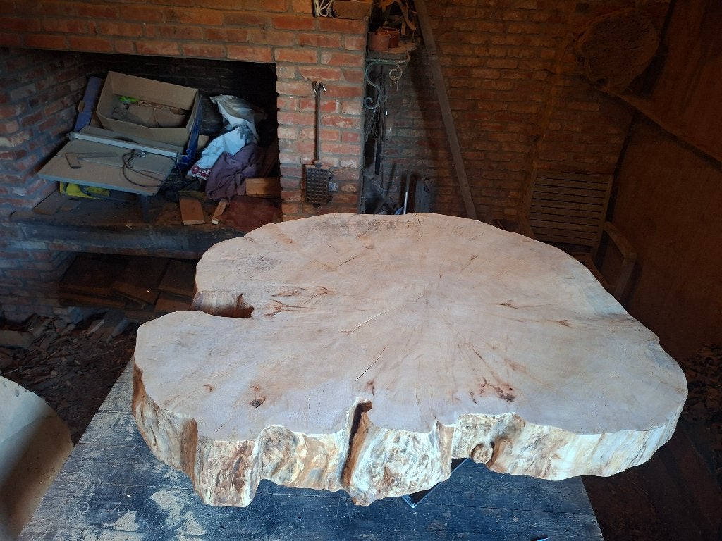 Ruime rustieke salontafel, Ophalen, Overige materialen, 50 tot 100 cm, 100 tot 150 cm