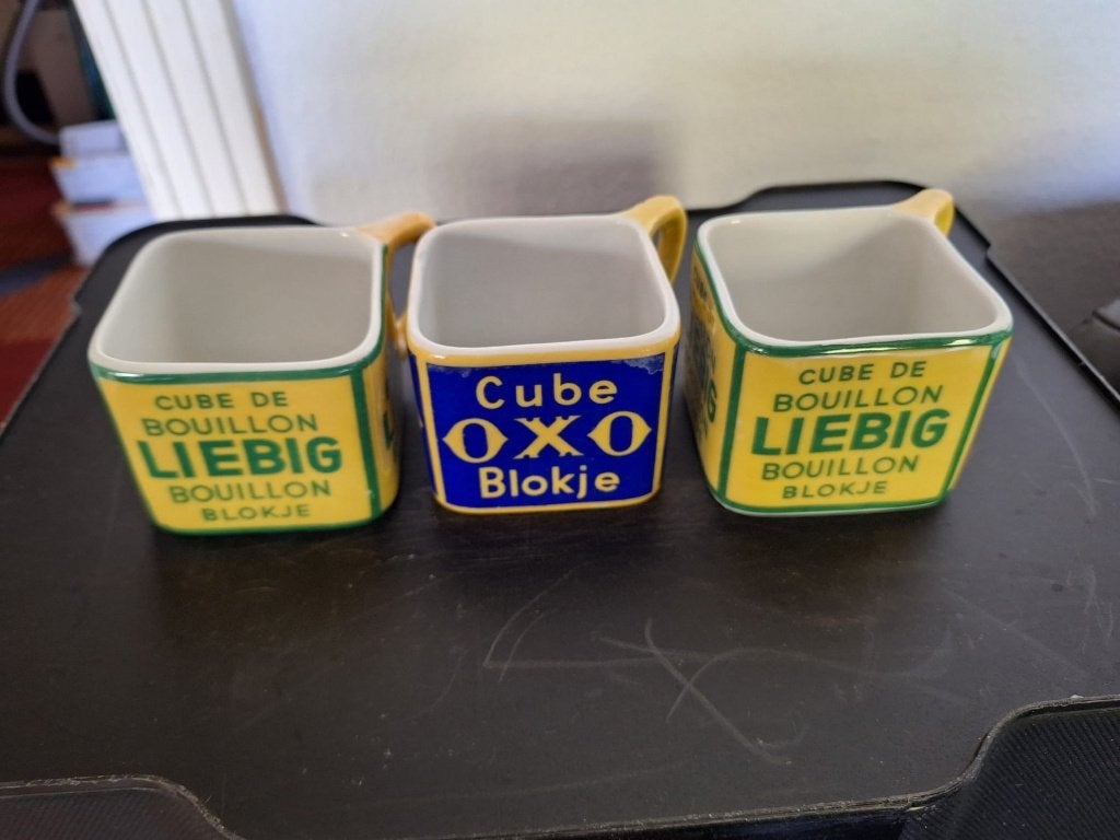 Vintage vierkante tasjes Liebig, Ophalen