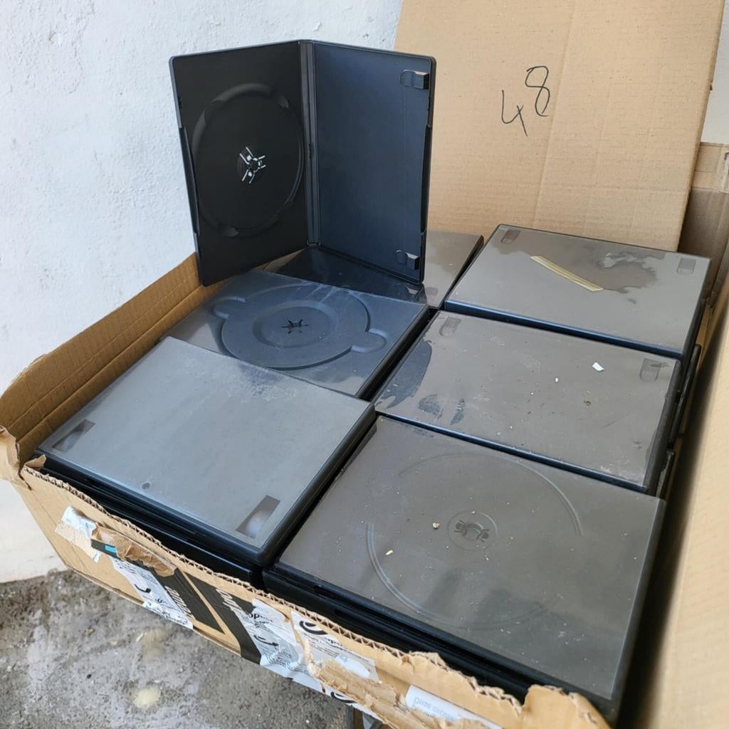 2 lots de boîtiers pour CD, DVD vierges. Lot de 48 boîtiers, Enlèvement