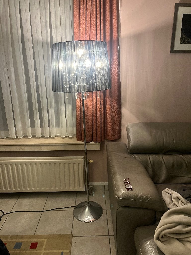 Staanlamp met bijhorende luster, Ophalen, Gebruikt