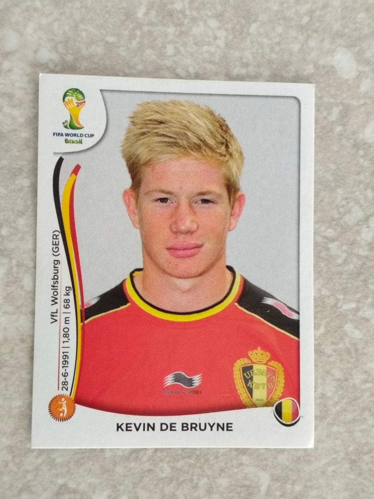 Panini sticker WK 2014 Kevin de Bruyne, Ophalen of Verzenden, Sticker