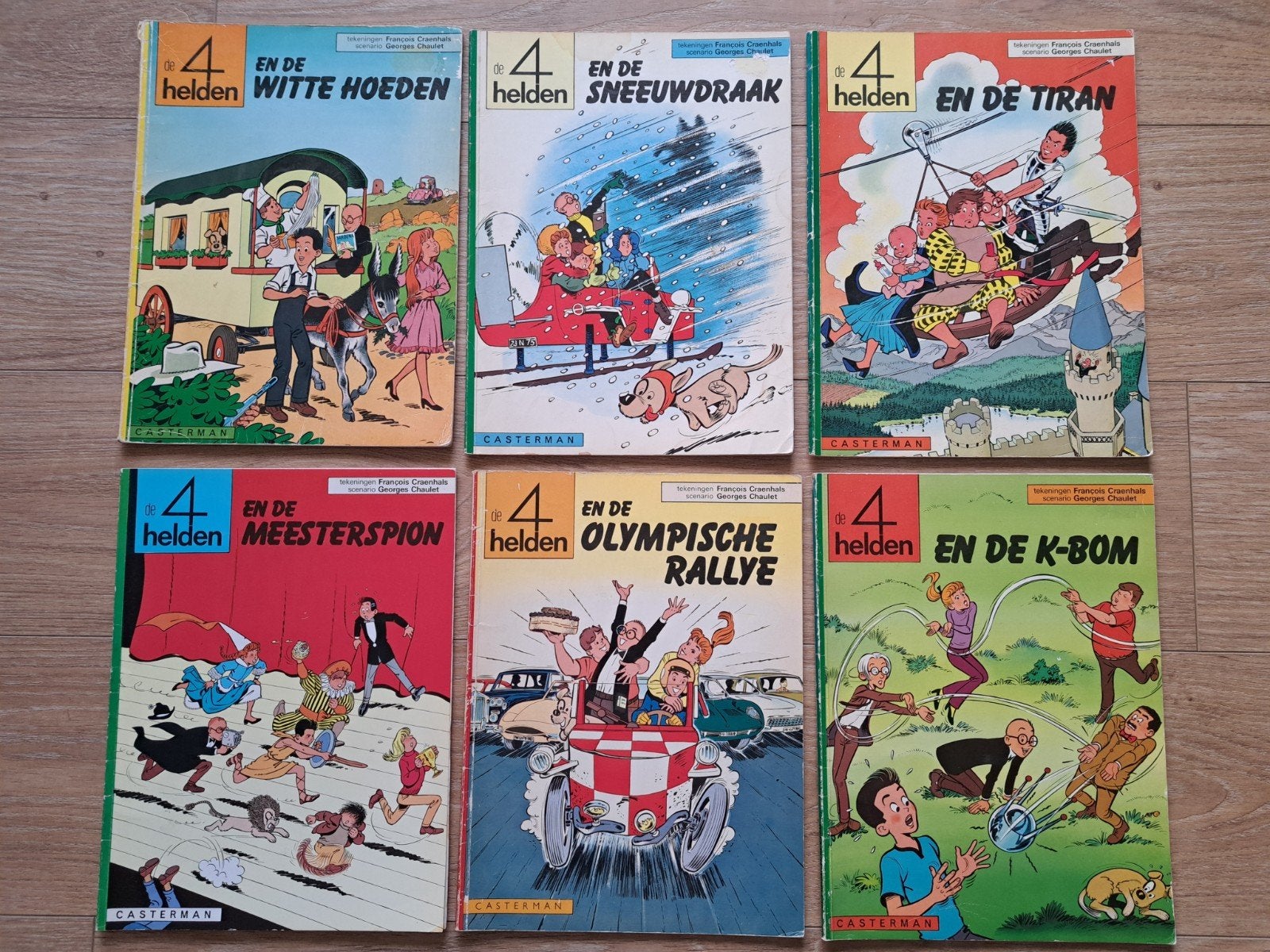 Complete reeks de 4 helden-Franč̣ois craenhals, Boeken, Stripverhalen, Ophalen of Verzenden