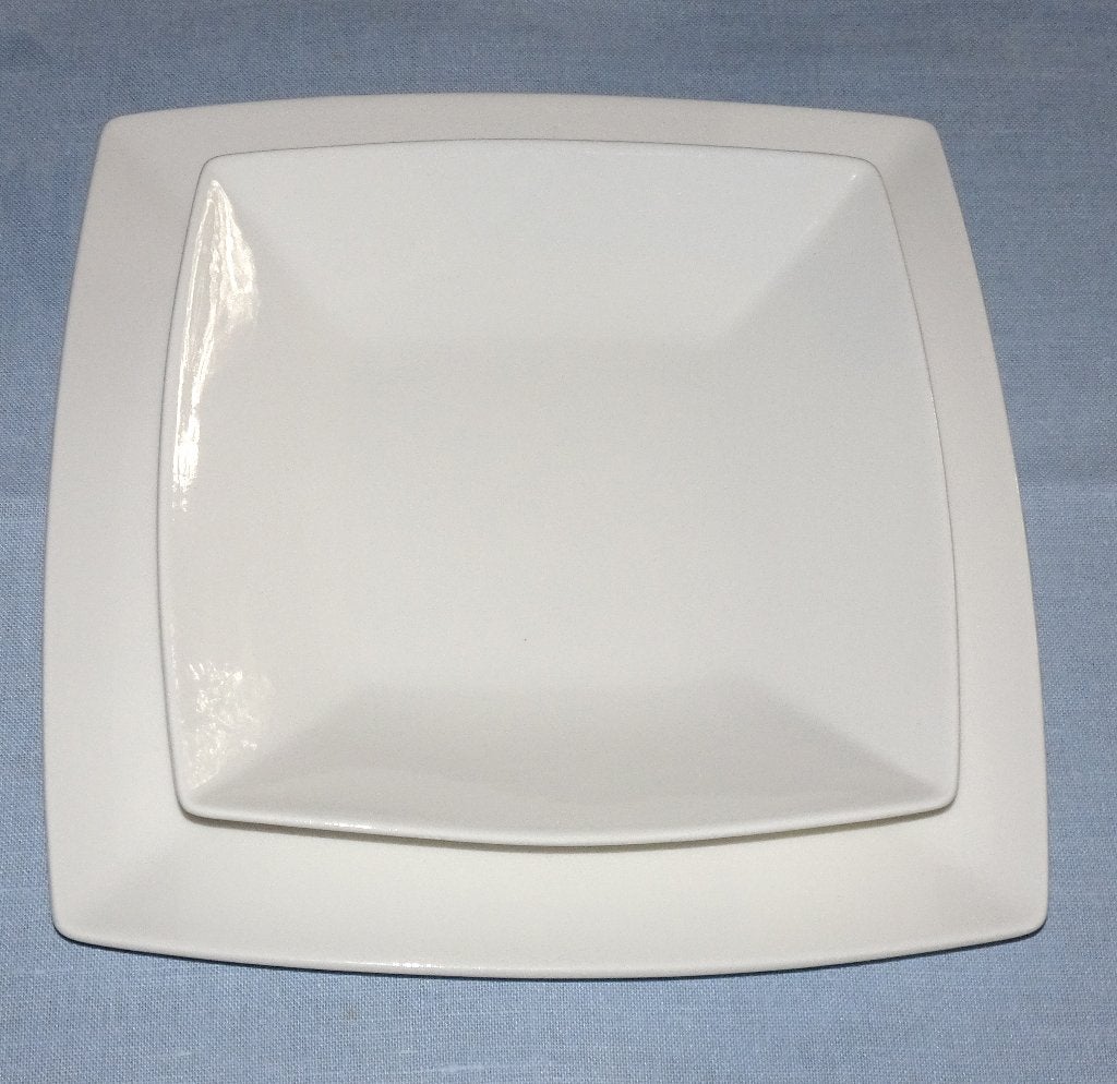 Set vierkante borden “l’Art de la table”, Neuf, Assiettes(s), Enlèvement ou Envoi, Porcelaine