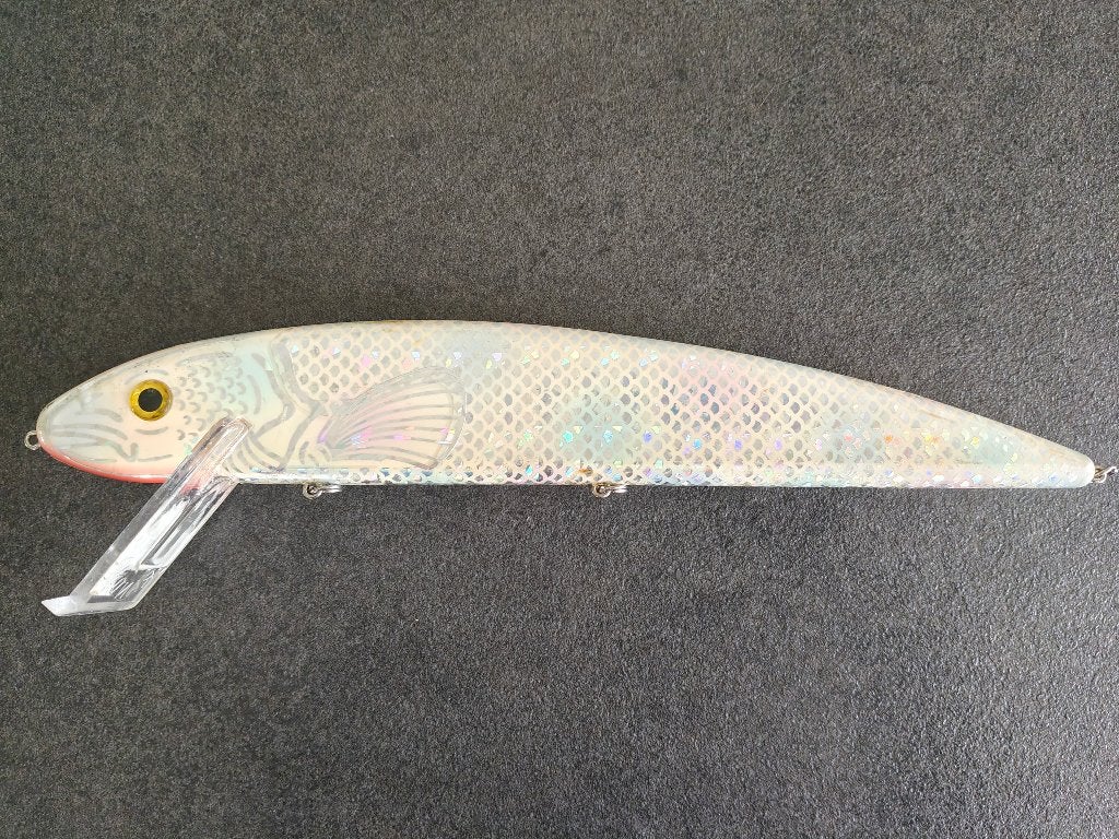 Grandma Lures 13" Crankbait - Holoform Mother of Pearl, Ophalen, Zo goed als nieuw, Overige typen