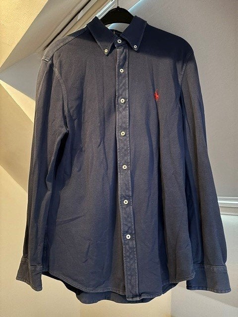 Chemise Ralph Lauren — bleu foncé — taille M, Vêtements | Hommes, Chemises, Tour de cou 39/40 (M), Enlèvement ou Envoi, Ralph Lauren