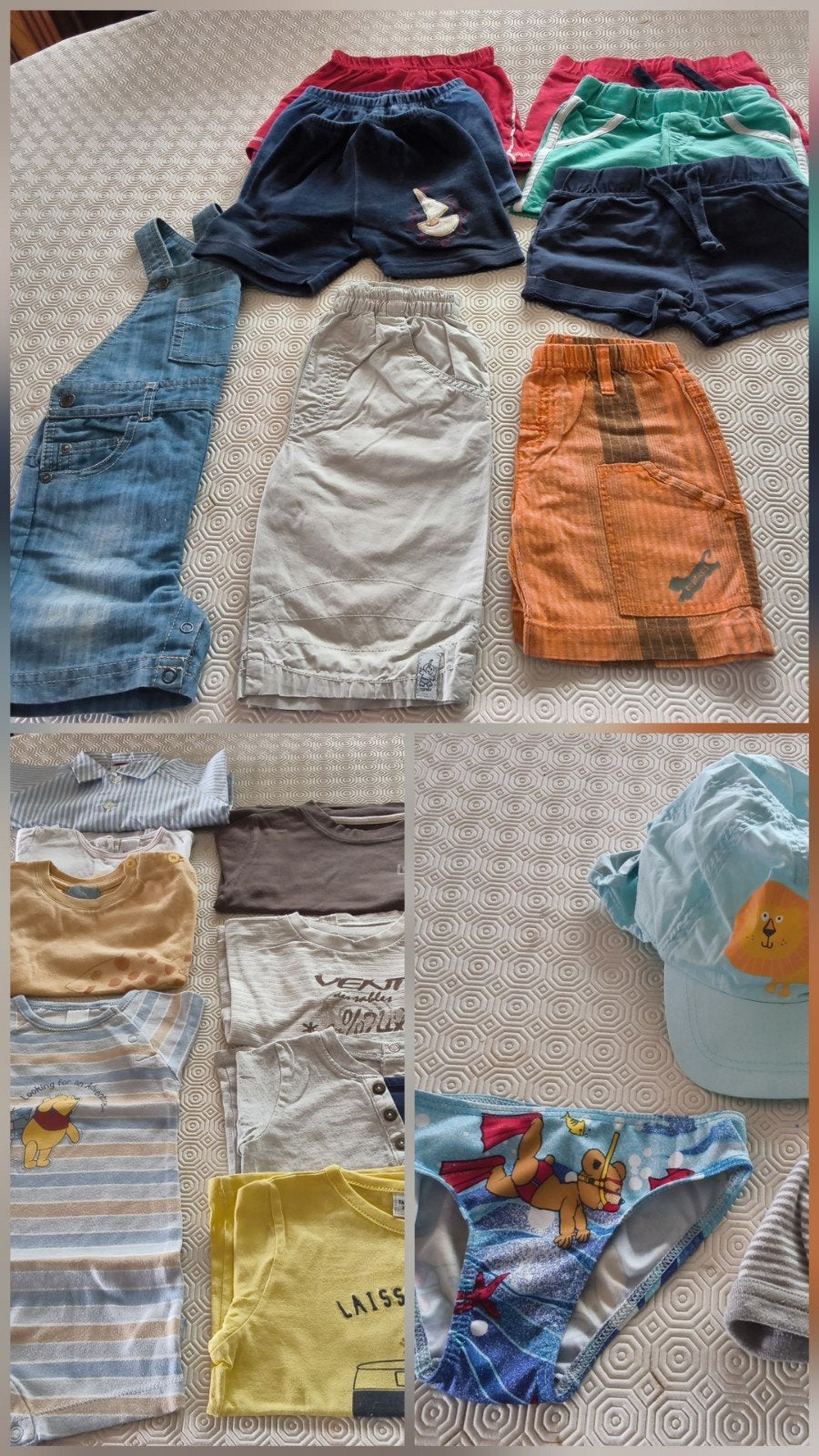 Vêtements bébé T. 9 mois/maillots/shorts/t-shirts/pantalons, Enlèvement ou Envoi, Utilisé, Garçon ou Fille, Autres types