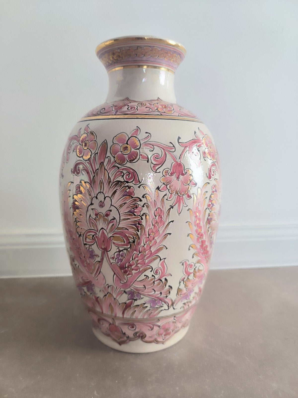 Vase en céramique signé — Nourredine Oubouzid — Béjaïa,, Enlèvement ou Envoi