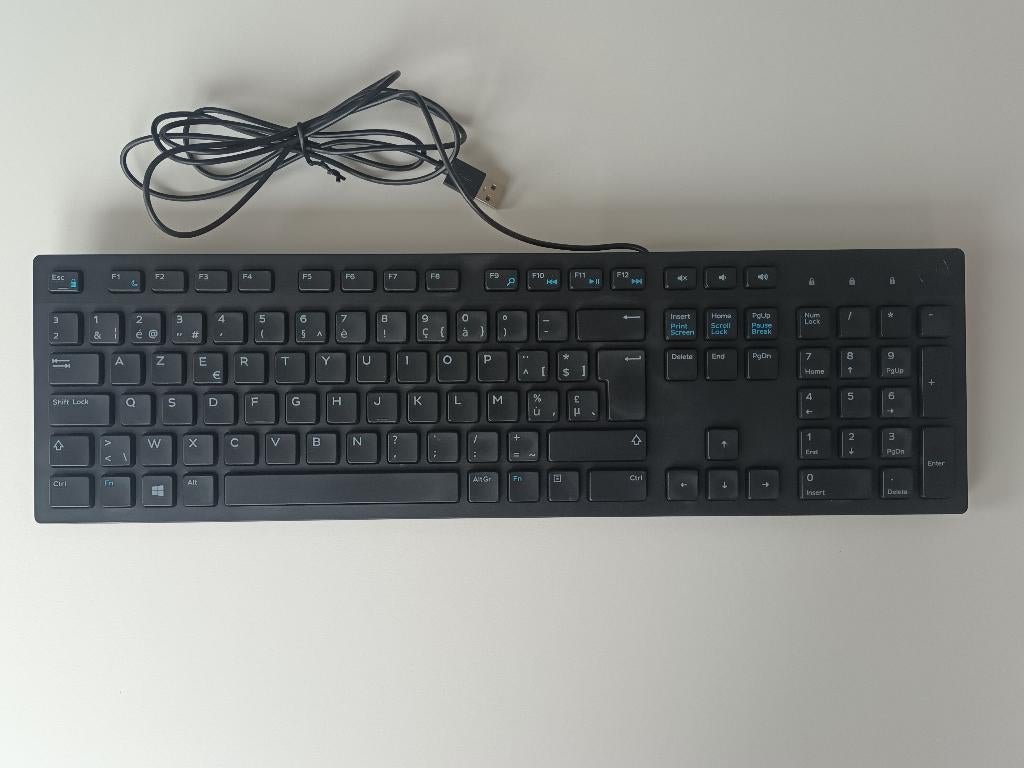 Dell AZERTY toetsenbord, zwart, type : KB216-B, Ophalen of Verzenden, Dell, Bedraad, Nieuw