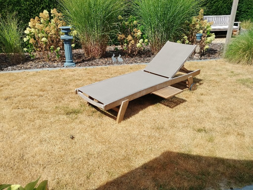 ligbed, Tuin en Terras, Ligbedden, Ophalen, Zo goed als nieuw, Hout, Verstelbaar