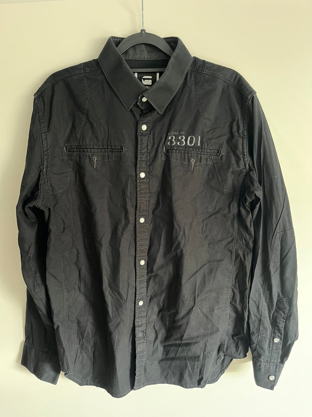 G- star overhemd blouse lange mouwen maat XL, Kleding | Heren, Ophalen of Verzenden, Zo goed als nieuw, Zwart