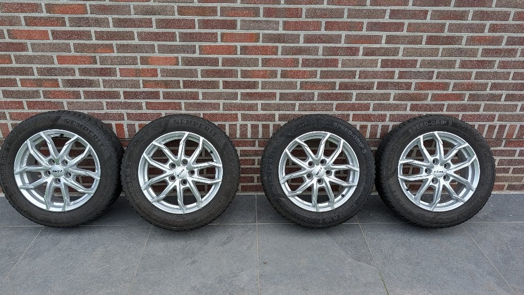 LM Winterset 205/55 R16 | VW Golf, Audi A3, Leon, Octavia, Ophalen, Gebruikt, 16 inch, Banden en Velgen