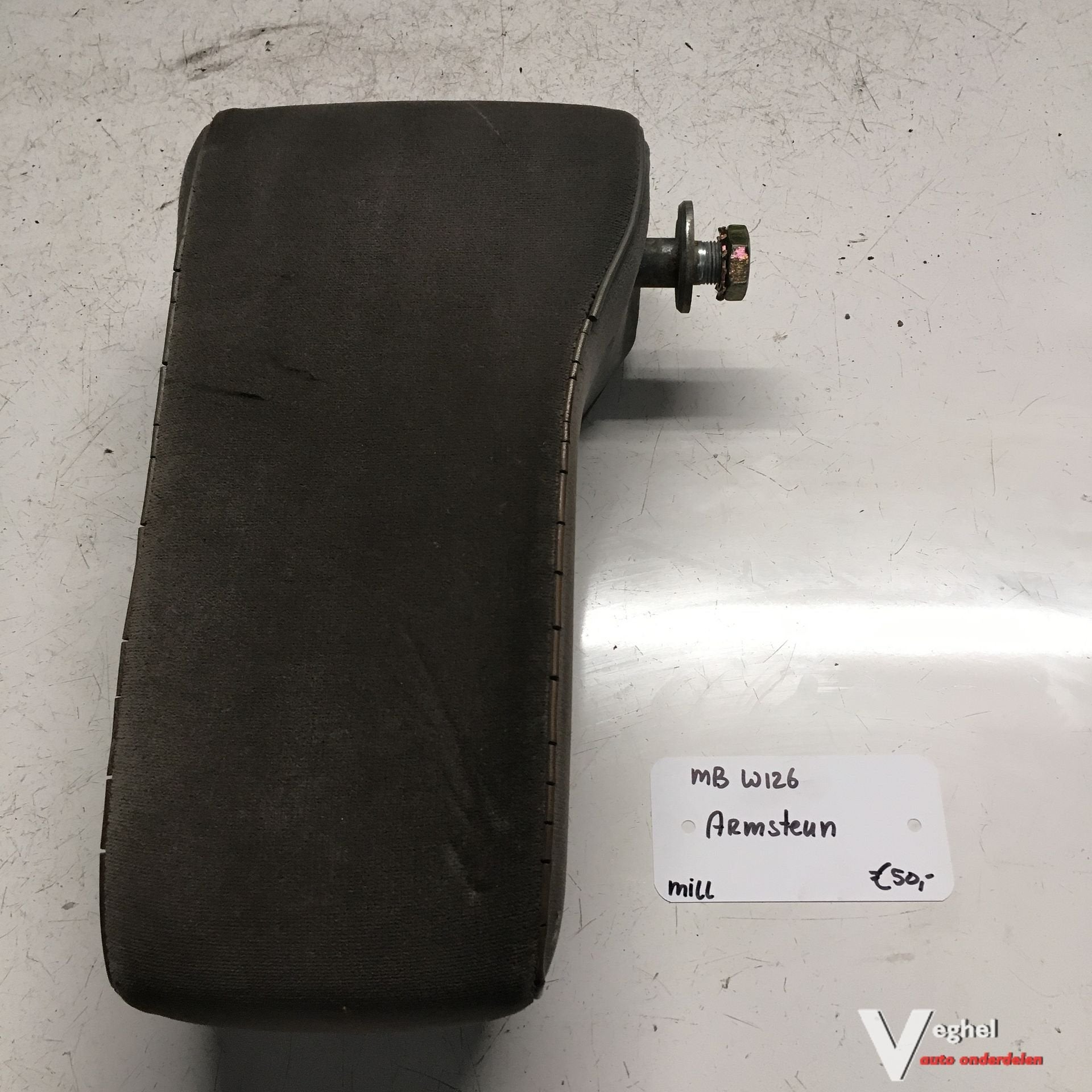 Mercedes W126 Armsteun grijs velours, -, Utilisé, -, -