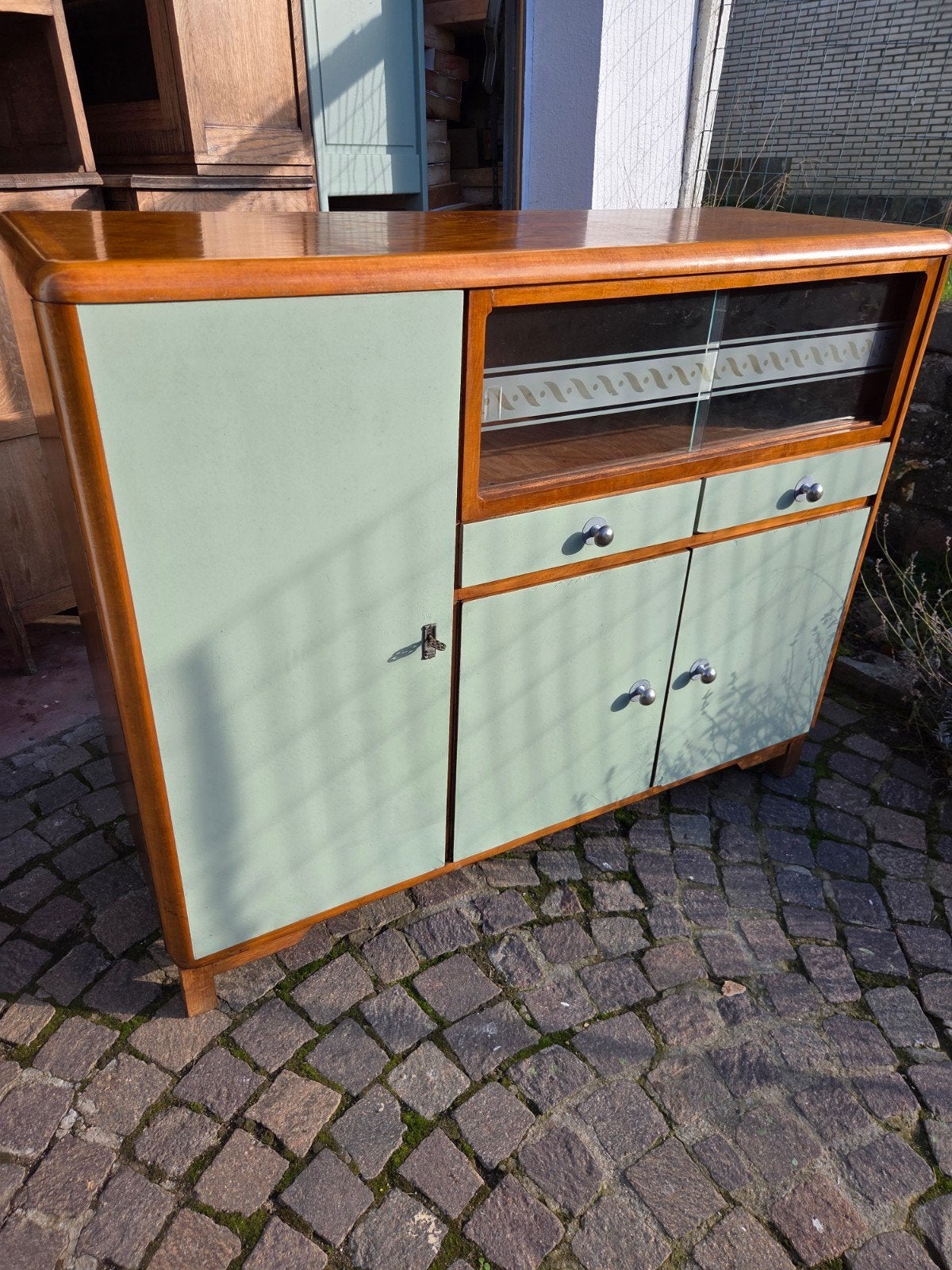Vintage Mado dressoir, midden jaren 50 en 60, Ophalen, Glas